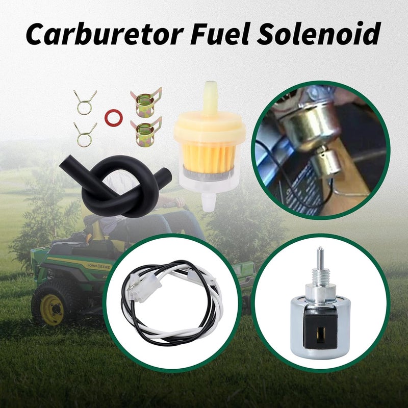 OXCANO 21188-7002 Carburetor Fuel Solenoid with Fuel Fiter Compatible with Kawasaki Engine FR651V FR691V FS730V FH430V FH541V FH580 FH381V 480V 541V 580V FR/FS/FX 481V Cub Cadet Mower KM-21188-7002 - Image 2